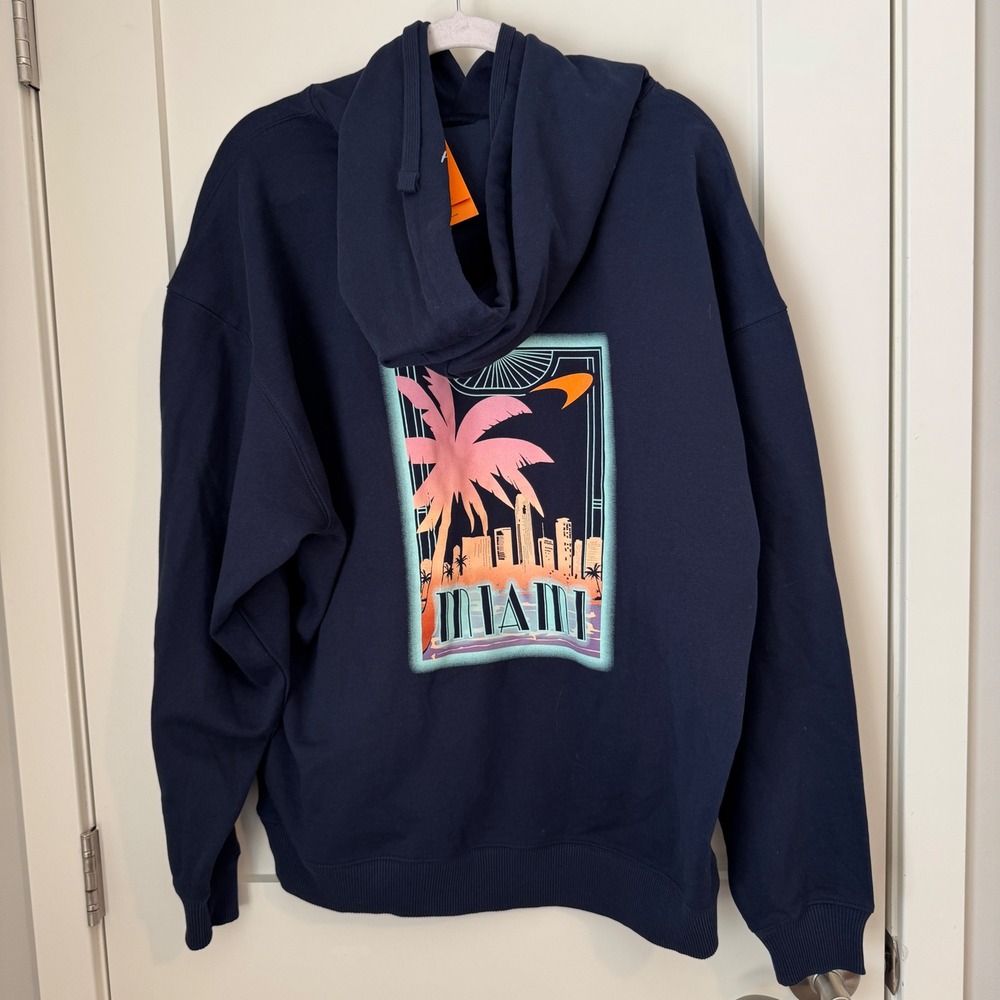 McLaren Miami Formula 1 Team 2025 Oversized‎ Hoodie Navy Blue Official Licensed